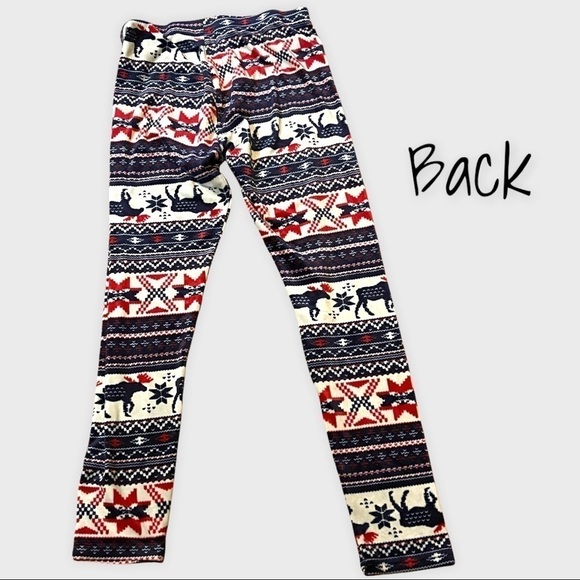 NO boundaries soft Blue and red moose leggings 
Size large (11-13) - Picture 2 of 6